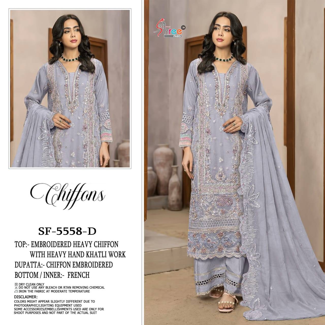 5558 COLOR By SHREE FABS Beautiful Pakistani Suits Colorful Stylish Fancy Ethnic Wear Chiffon Dresses At Wholesale